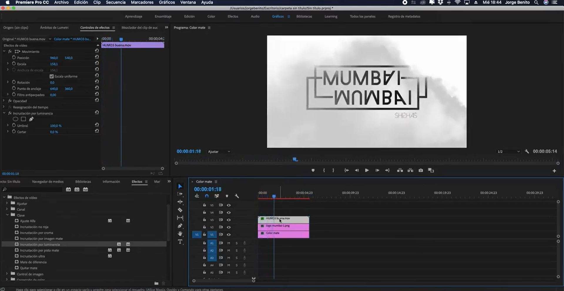Luminancia en Premiere